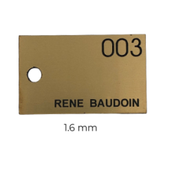 FORMATOUR / GRAVOPLY - 610X305mm - OR BROSSE / NOIR EP1.6MM