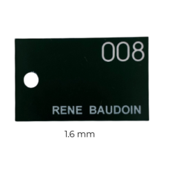 FORMATOUR / GRAVOPLY - 610X305mm - VERT FONCE / BLANC EP1.6MM