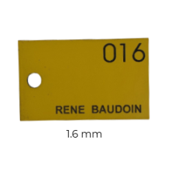 FORMATOUR / GRAVOPLY - 610X305mm - JAUNE / NOIR EP1.6MM