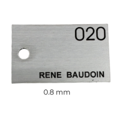 FORMATOUR/GRAVOPLY - 610X305mm - EP 0.8 - ARGENT SATIN /NOIR