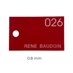 FORMATOUR / GRAVOPLY 610X305mm Ep. 0.8mm ROUGE / BLANC