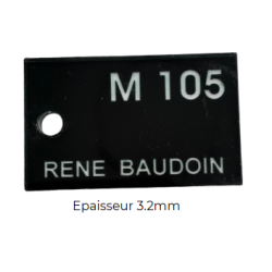 PLEXI - 610X305 mm EP.3.2mm - VERT FONCE