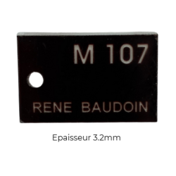 PLEXI - 610X305 mm EP. 3.2mm - BORDEAU