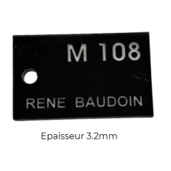 PLEXI - 610X305 mm EP. 3.2mm - NOIR