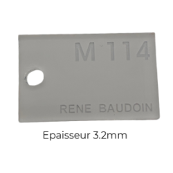 PLEXI - 610X305 mm EP. 3.2mm - BLANC