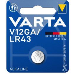 PILE VARTA - LR43 - V12GA - blister de 1 piles