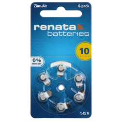 PILE ACOUSTIQUE marque RENATA - PR70 -num.10 blister de 6