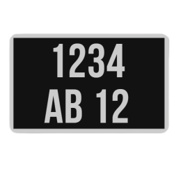 PLAQUE MOTO NOIR 210X130