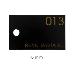 FORMATOUR / GRAVOPLY - 610X305mm - NOIR / DORE EP1.6MM