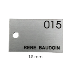 FORMATOUR / GRAVOPLY - 610X305mm - ARGENT SATIN / NOIR EP1.6MM