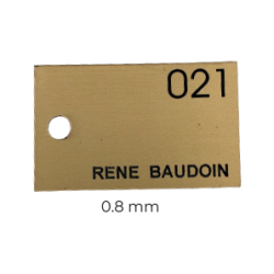 FORMATOUR/GRAVOPLY - 610X305mm - EP 0.8 - OR BROSSE/NOIR