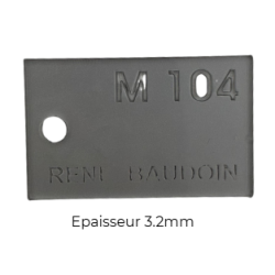 PLEXI - 610X305 mm EP.3.2mm - GRIS