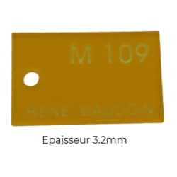 PLEXI - 610X305 mmEP.  3.2mm - JAUNE