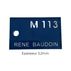 PLEXI - 610X305 mm EP. 3.2mm - BLEU