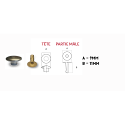 RIVET 3.5L - DIAM. 9 mm / HAUT. 11 mm - SACHET DE 100