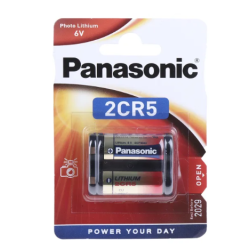PILE PHOTO BATTERIES PANASONIC - 2CR5 - blister de 1 pile