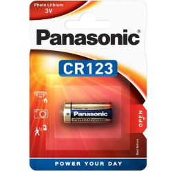 PILE PHOTO BATTERIES PANASONIC - CR123 - blister de 1 pile