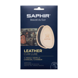 DEMI SEMELLE SAPHIR REF2202 - CUIR LUXE/CHARBON