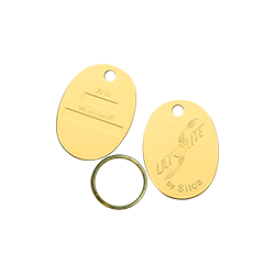 PORTE CLES OVALE  JAUNE - AVK401044 UNITE