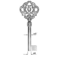 CLE POUR MEUBLES VIEIL OR C3F1640-0