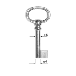 CLE POUR MEUBLES OR C3F5432-10