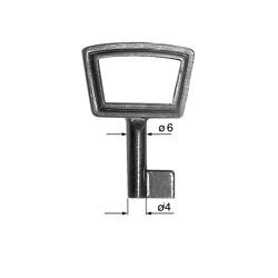 CLE POUR MEUBLES OR C3F6025-0