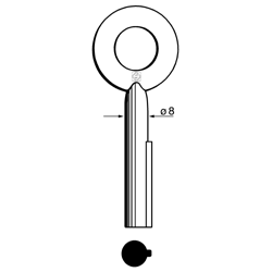CLE À GROIN LAITON POLI C5PE1-25