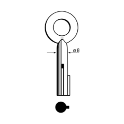 CLE À GROIN LAITON POLI C5PE2-5