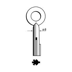 CLE À GROIN LAITON POLI C5PE3-0