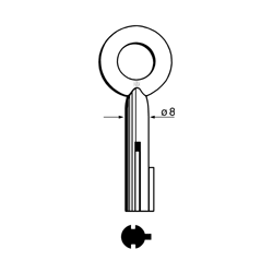 CLE À GROIN LAITON POLI C5PE4-25