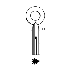 CLE À GROIN LAITON POLI C5PE5-5