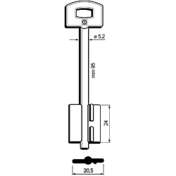 CLE DOUBLE PANNETON LAITON C5SCM14-0