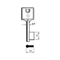 CLE A GORGES POUR CASIER        L50