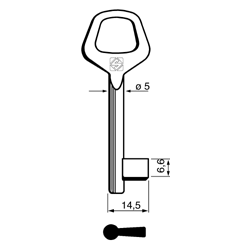 CLE À GORGES LAITON POLI C6JM1-10