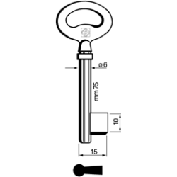 CLE À GORGES LAITON POLI C6M1-25