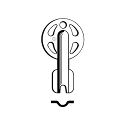 CLE POUR ASCENSEUR CAST1-10