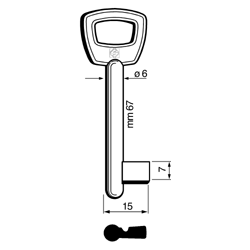 CLE À GORGES LAITON POLI CBD700-1-10