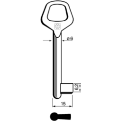 CLE À GORGES LAITON POLI CJM600L-25