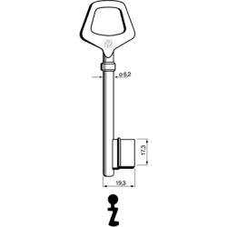 CLE À GORGES LAITON POLI CJM710L-2-10