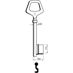 CLE À GORGES LAITON POLI CJM710L-3-25