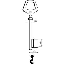 CLE À GORGES LAITON POLI CJM710L-6-25