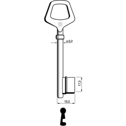 CLE À GORGES LAITON POLI CJM710L-7-10
