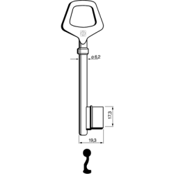 CLE À GORGES LAITON POLI CJM710L-9-10