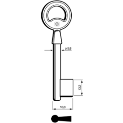 CLE À GORGES LAITON POLI CND706L-10