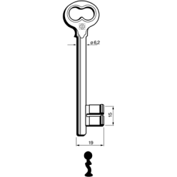 CLE À GORGES LAITON POLI CND760L-73-10