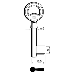 CLE À GORGES LAITON POLI CVAC301-0
