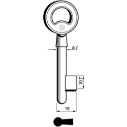 CLE À GORGES LAITON POLI CVAC302-10