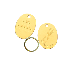 PORTE CLES OVALE  JAUNE - AVK401044 UNITE