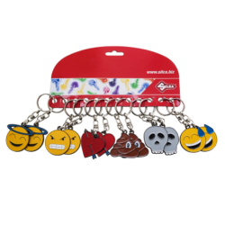 PORTE CLES EMOTICONE - KIT DE 12 - UNITE AVK7295