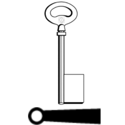 CLE À GORGES LAITON POLI C6F10-10